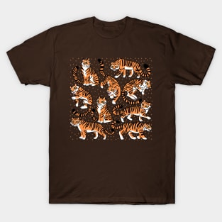 Cute tigers Cartoon illustration T-Shirt